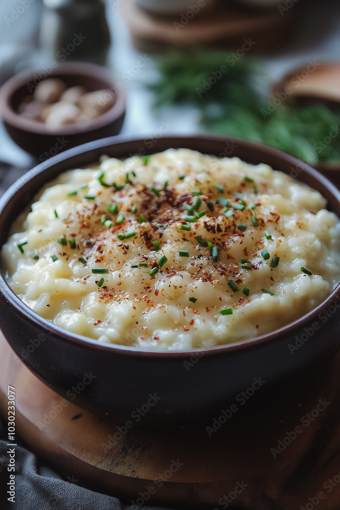 Risotto: Creamy rice dish cooked with broth Risotto: Creamy rice dish cooked with broth