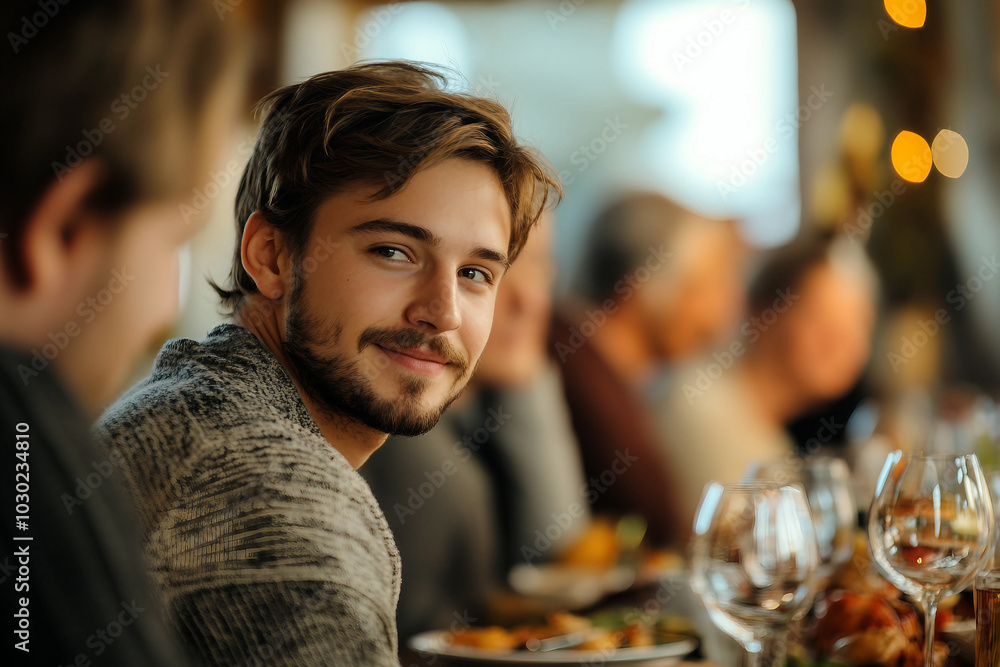 Happy bug full family celebrating thanksgiving together having best bonding time, Generative AI Happy bug full family celebrating thanksgiving together having best bonding time, Generative AI
