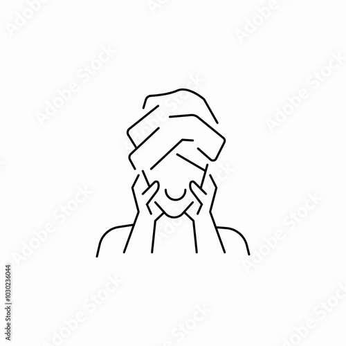 face massage icon sign vector