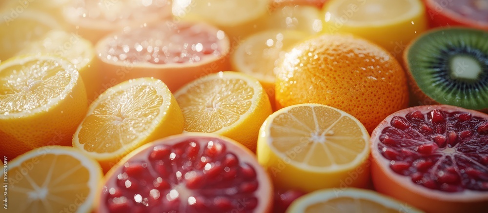 Freshly cut fruit with a variety of colors and textures. Freshly cut fruit with a variety of colors and textures.