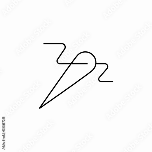 thread the needle icon sign vector