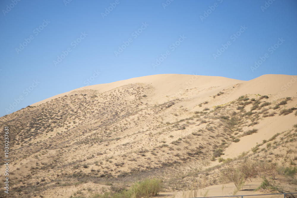 Fototapeta premium Mountains of sand in the desert. Dagestan, the Caucasus