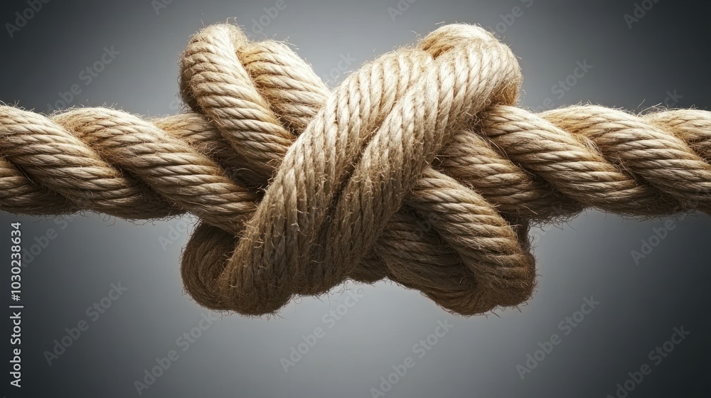A Close-Up of a Knotted Rope A Close-Up of a Knotted Rope