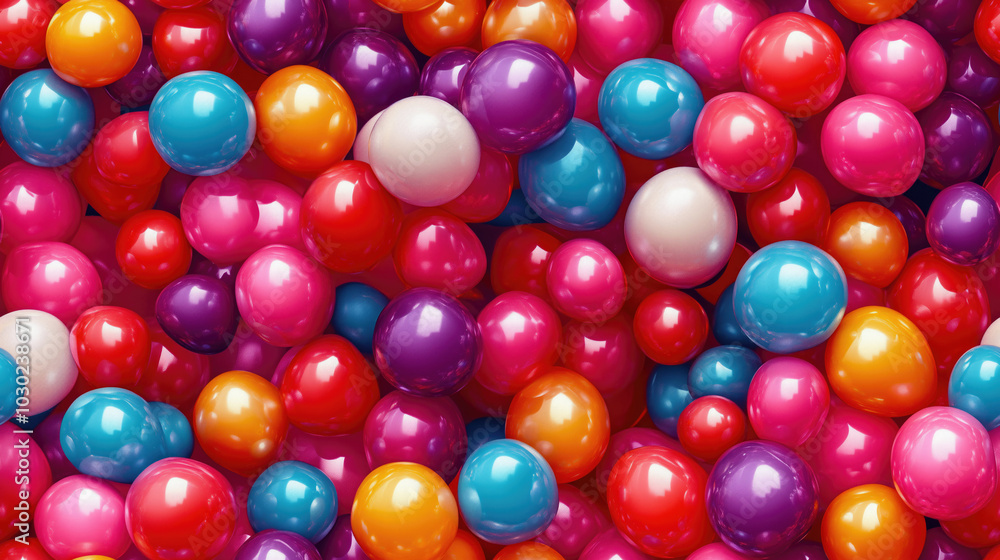 A bunch of colorful balls are piled up seamless pattern A bunch of colorful balls are piled up seamless pattern