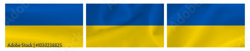 Set of Ukrainian national flags