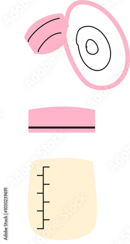 Breast milk storage illustration 