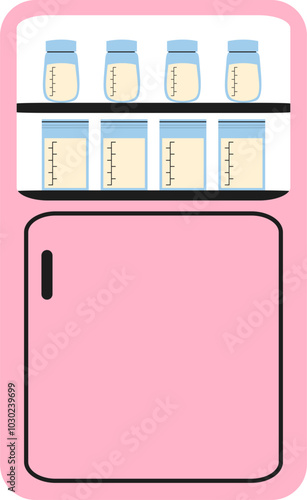 Breast milk storage illustration 