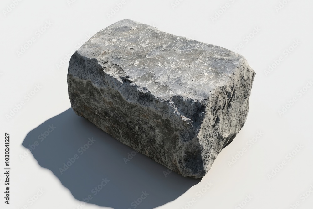 Obraz premium A solitary gray rock resting on a smooth surface, showcasing nature's rugged beauty