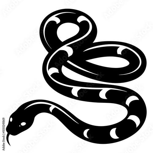 black and white snake