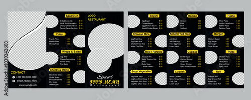 Restaurant trifold brochure template