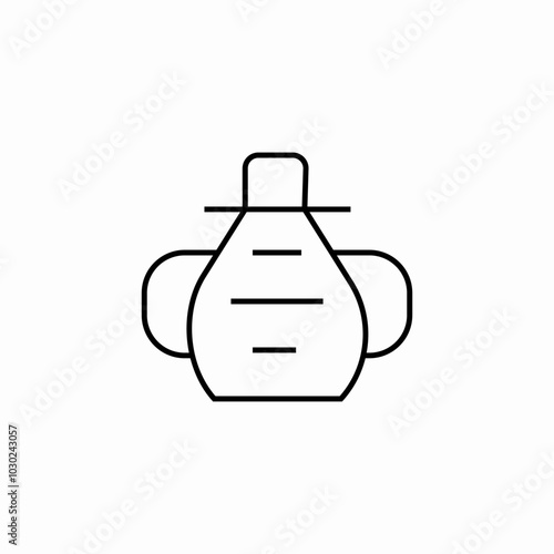 clay amphora icon sign vector
