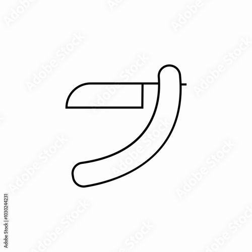 straight razor icon sign vector