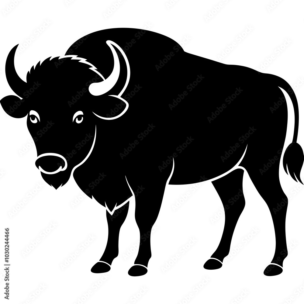 bison isolated on white bison isolated on white