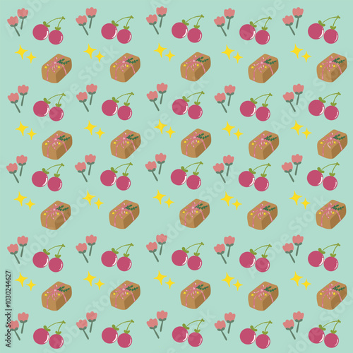 colorfull candy christmas semaless pattern illustration wrapping paper