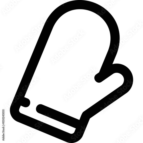 Simple vector icon mitten tack
