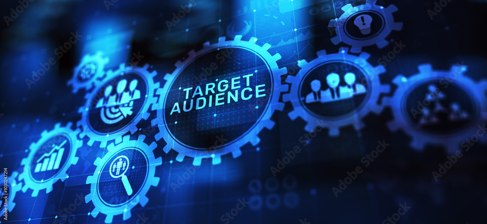 Target audience customer segmentation marketing strategy concept on virtual screen. Target audience customer segmentation marketing strategy concept on virtual screen.