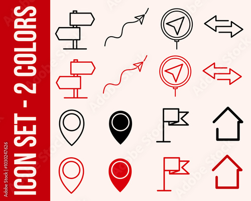 ensemble d'icônes, voyage, destination, gps, carte, illustration vectorielle