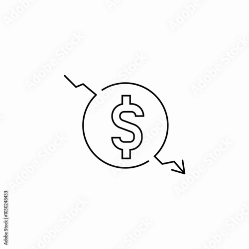 font refund dollar icon sign vector