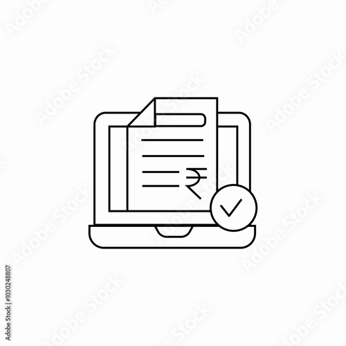 online processing audit icon sign vector