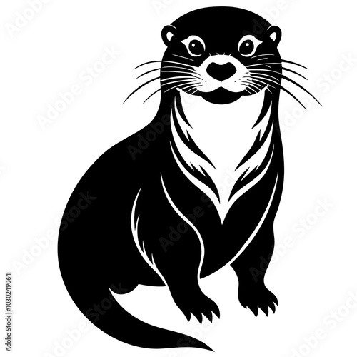 illustration of a otter