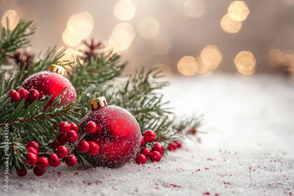 Christmas Season Background created with Generative AI Christmas Season Background created with Generative AI