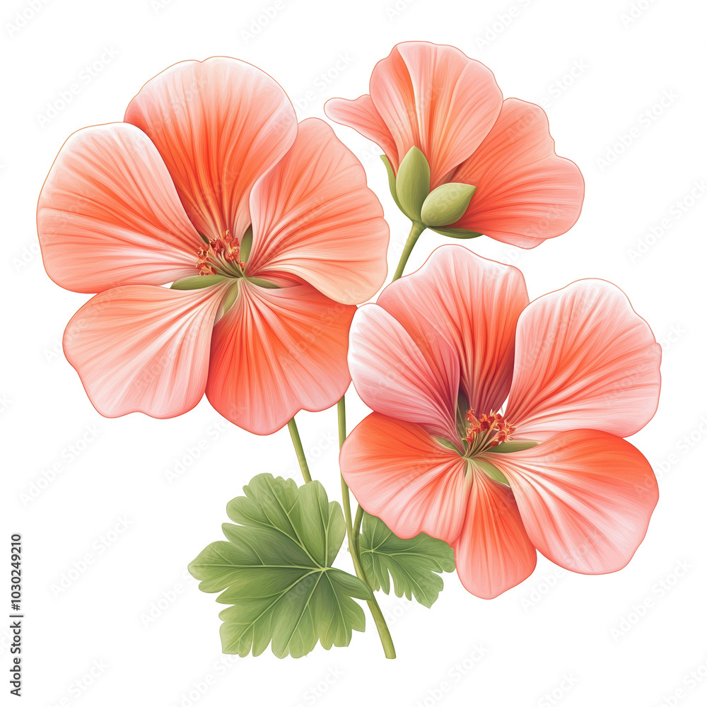 Vibrant Geranium Flowers in Bloom Vibrant Geranium Flowers in Bloom