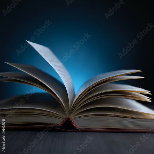 An open book with its pages...
