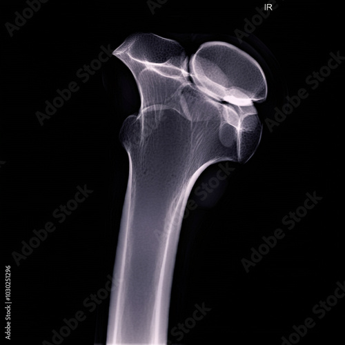 X-ray image of a human femu...