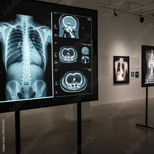 A modern exhibit showcasing...