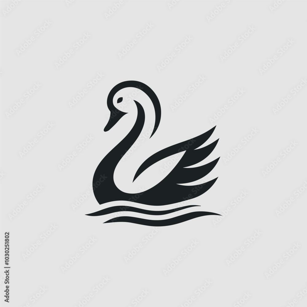Minimalist swan logo Minimalist swan logo