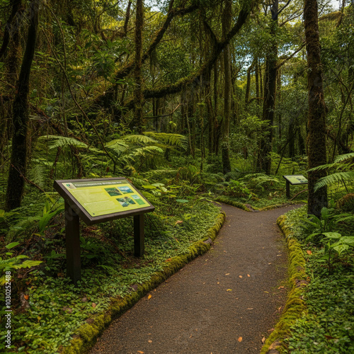 A peaceful forest pathway l...
