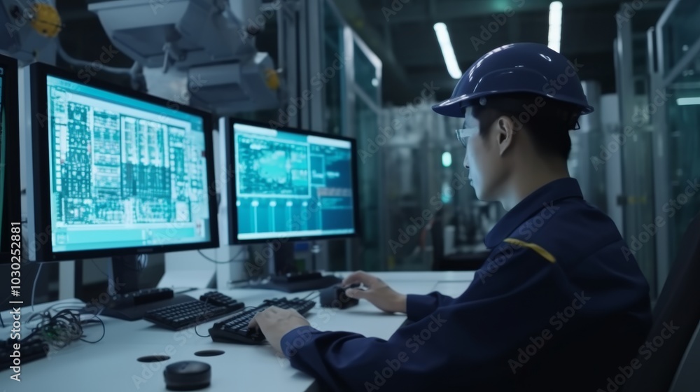 Manager Overseeing Automation with Control Systems Manager Overseeing Automation with Control Systems