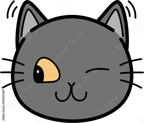 Tricky Cute gray cat 