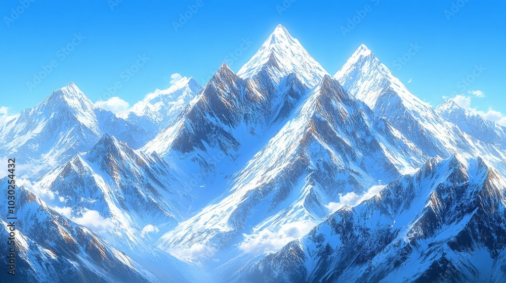 Obraz premium Majestic Peaks, Snow covered mountains