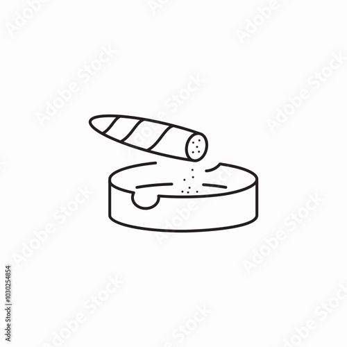 cigarette ashtray icon sign vector