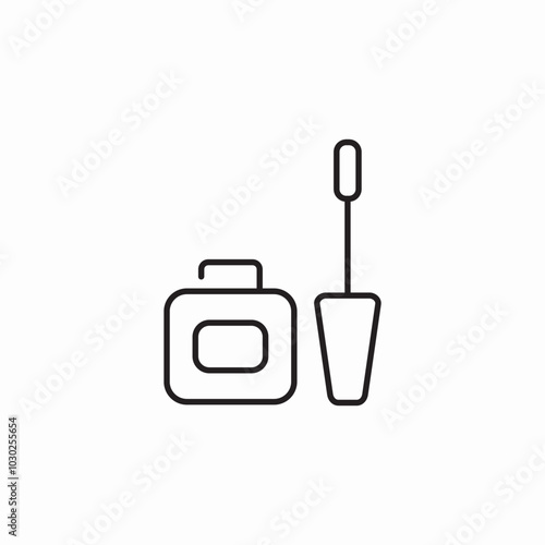 eye lash mascara icon sign vector