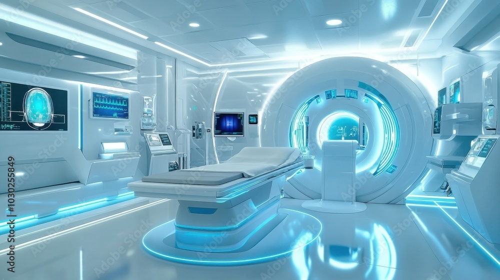 Future high-tech medical laboratory and treatment room. Future high-tech medical laboratory and treatment room.