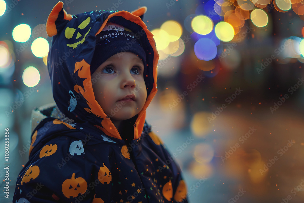 AI generated picture of a beautiful cute small baby halloween party AI generated picture of a beautiful cute small baby halloween party