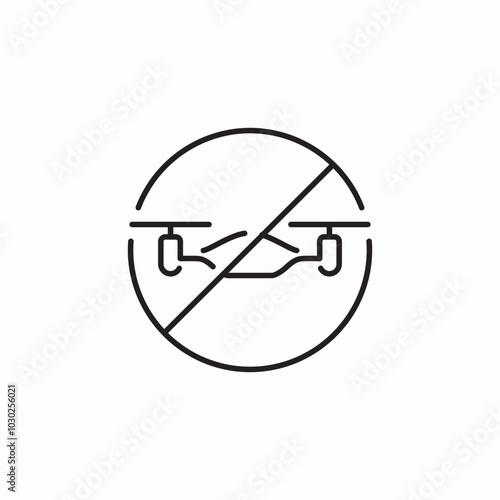 no drone recording icon sign vector