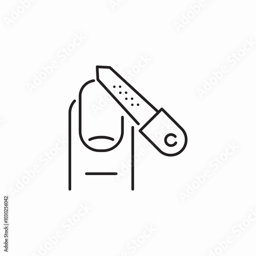 nail pick nail icon sign vector
