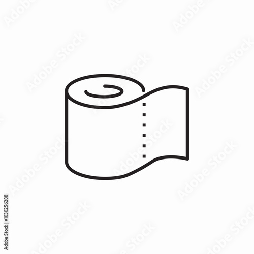 toilet paper icon sign vector