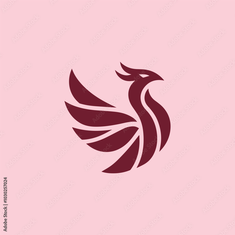 Minimalist phoenix logo Minimalist phoenix logo