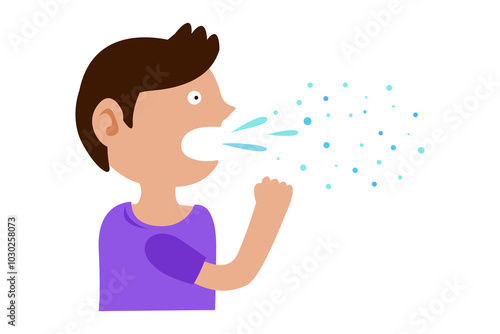 boy cold. influenza virus infection disease symptoms concept