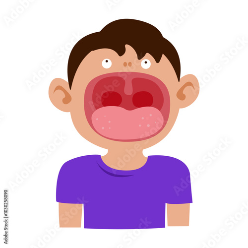 boy cold. influenza virus infection disease symptoms concept