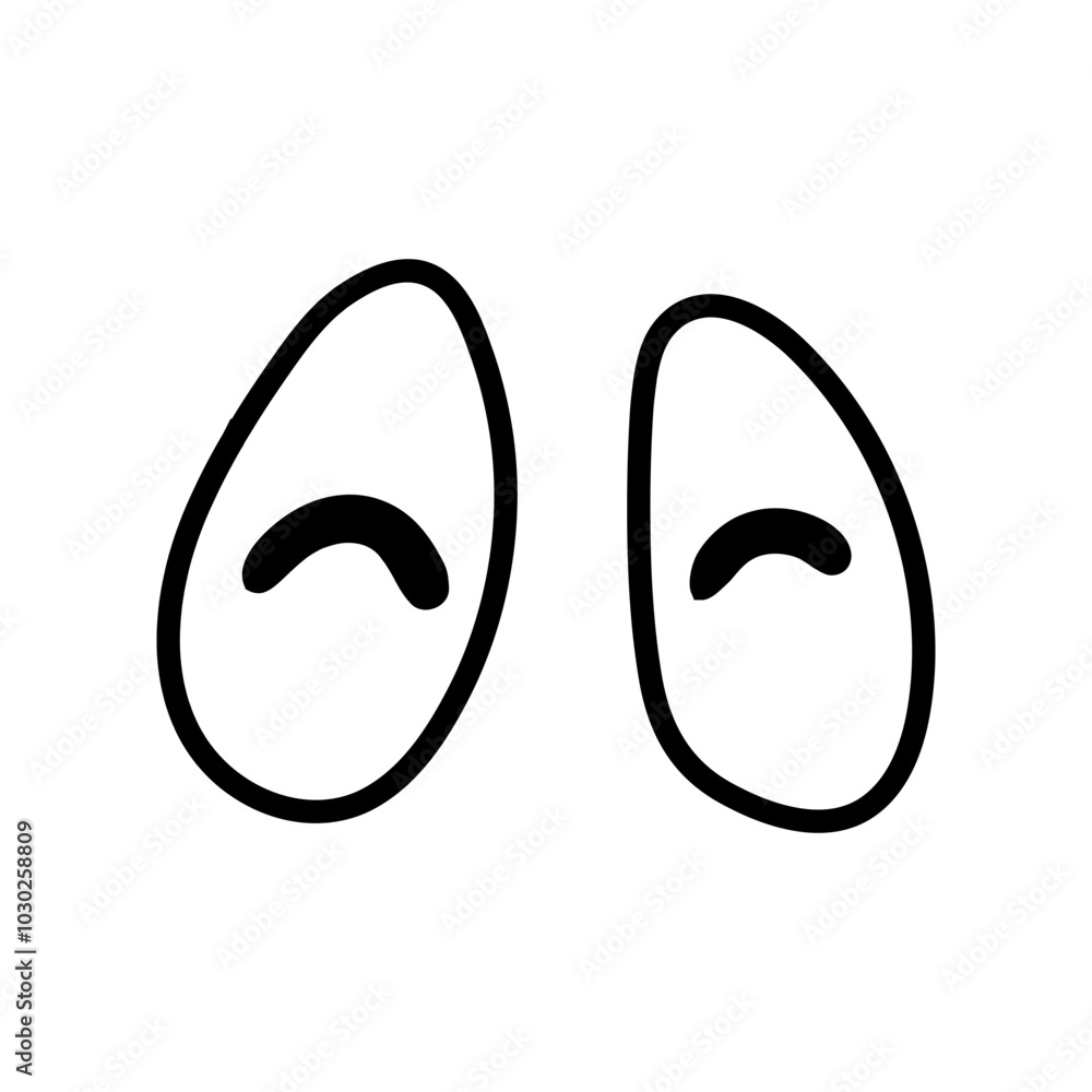 Cartoon eyes icon vector. Halloween eyes illustration sign. Eyes symbol or logo.