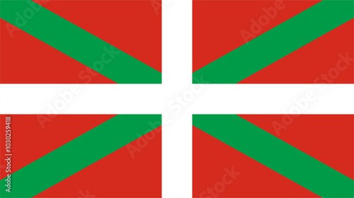 Ikurriña, the official flag of the Basque Country Autonomous Community of Spain.