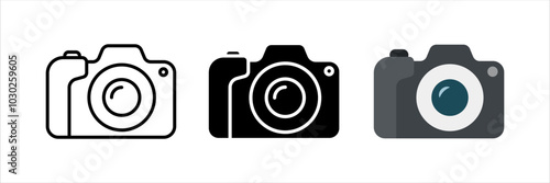 Camera icon set. Photo camera sign. for mobile concept and web design. vector illustration on white background