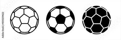 Ball icon set. Soccer ball sign. for mobile concept and web design. vector illustration on white background