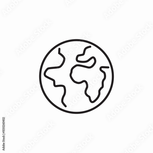 earth world icon sign vector