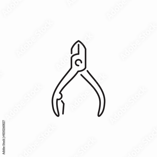 nail pilers icon sign vector